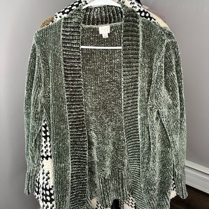 A new day green Christmas cardigan